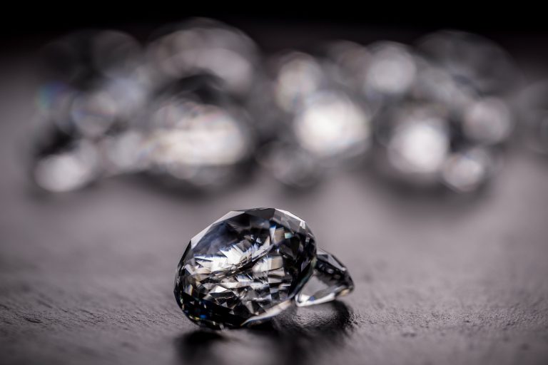 Diamond jewel onblack background
